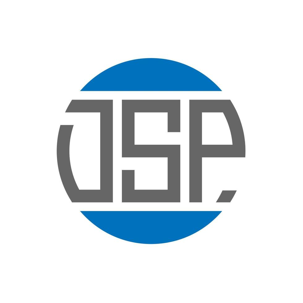 DSP letter logo design on white background. DSP creative initials circle logo concept. DSP letter design. vector