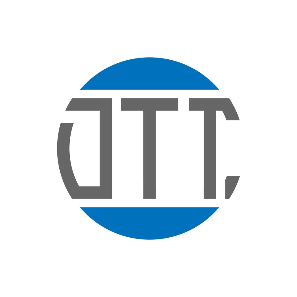 DTT letter logo design on white background. DTT creative initials circle logo concept. DTT letter design. vector