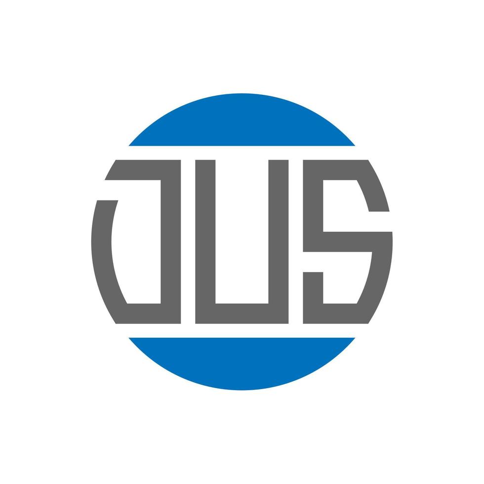 DUS letter logo design on white background. DUS creative initials circle logo concept. DUS letter design. vector