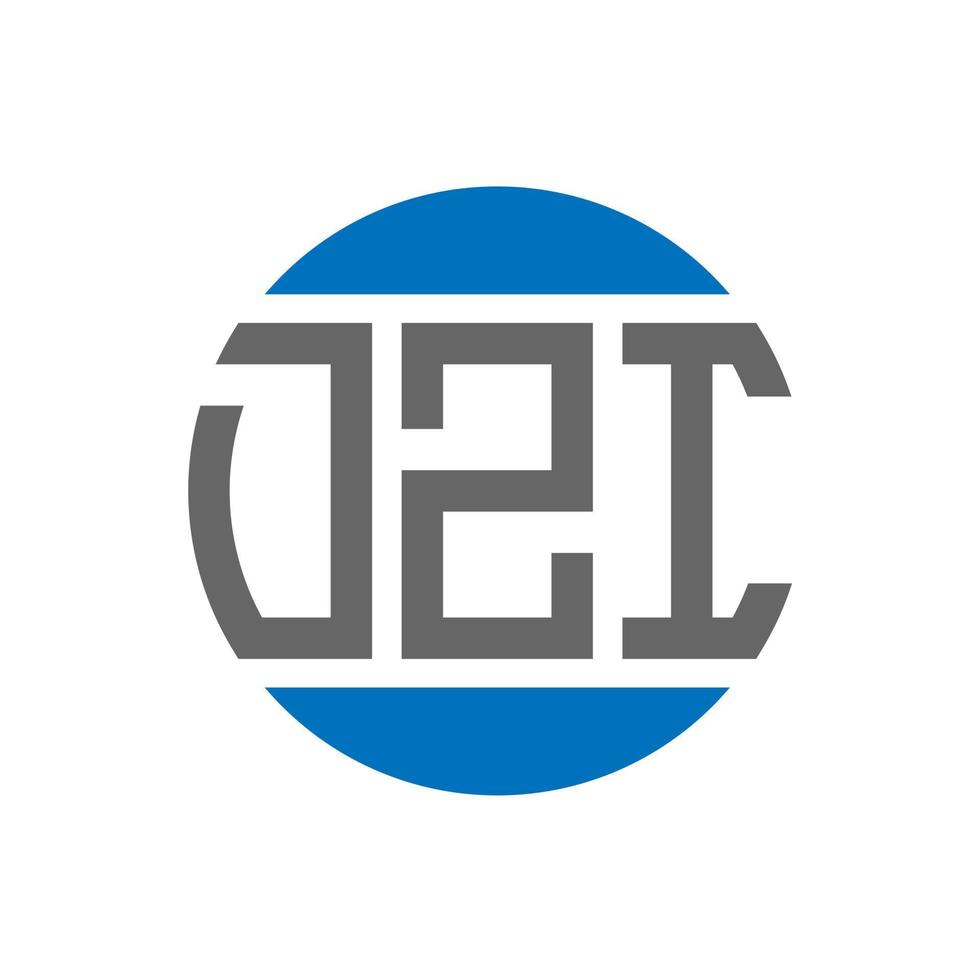 DZI letter logo design on white background. DZI creative initials circle logo concept. DZI letter design. vector