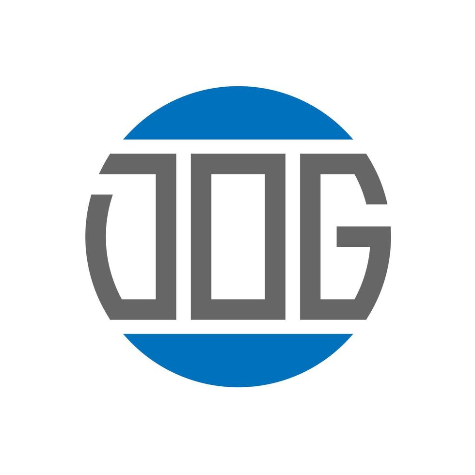 DOG letter logo design on white background. DOG creative initials circle logo concept. DOG letter design. vector