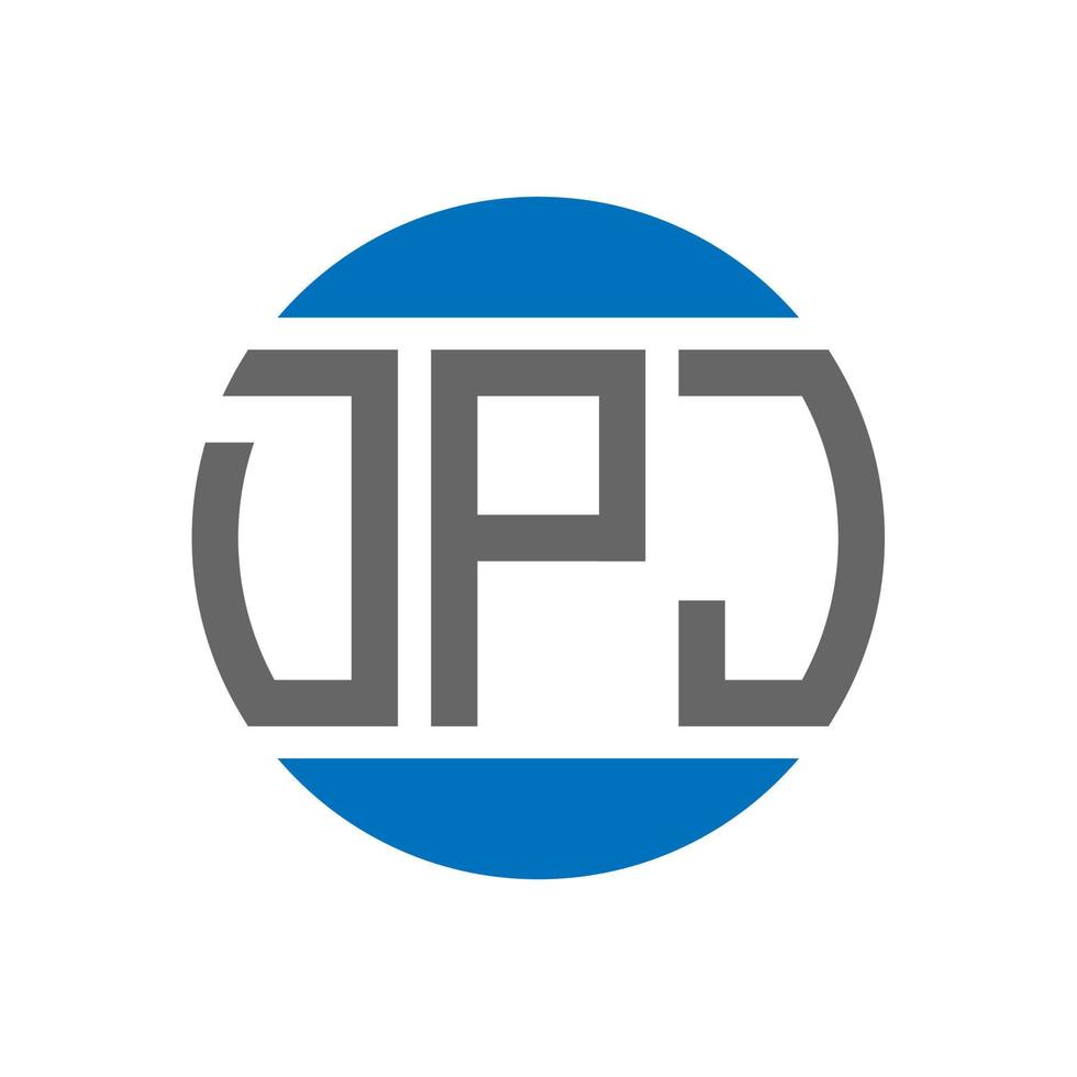 DPJ letter logo design on white background. DPJ creative initials
