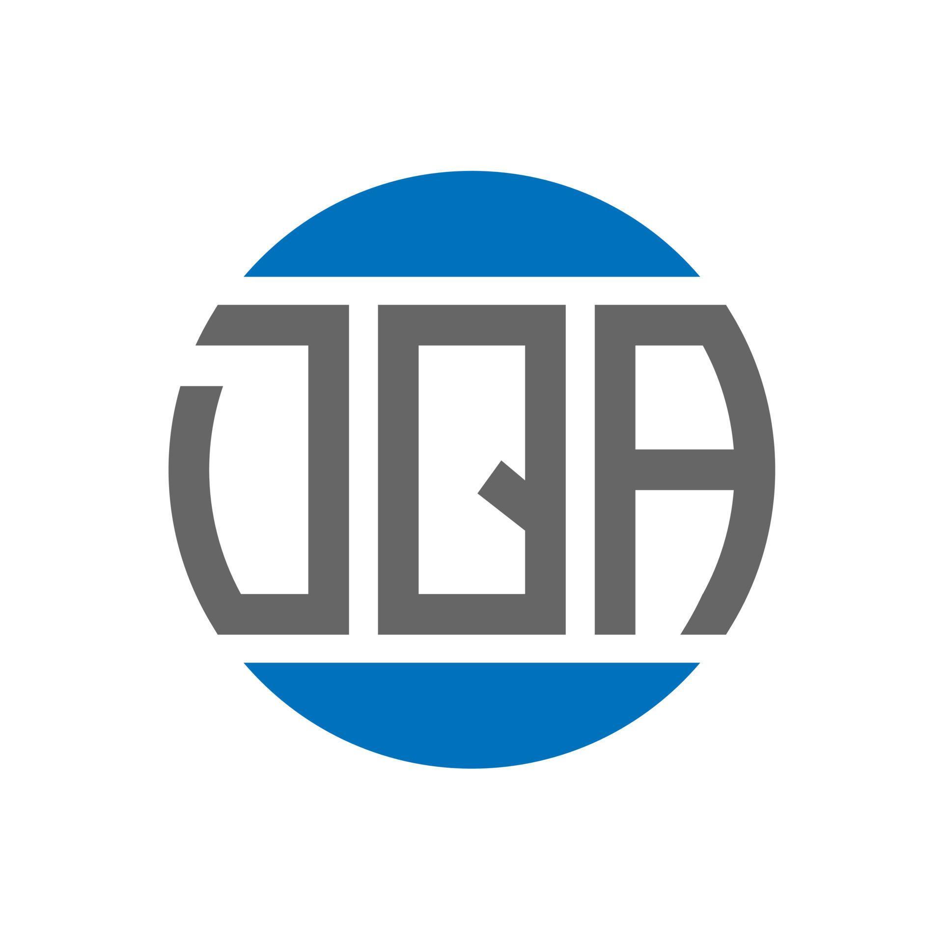 DQA letter logo design on white background. DQA creative initials