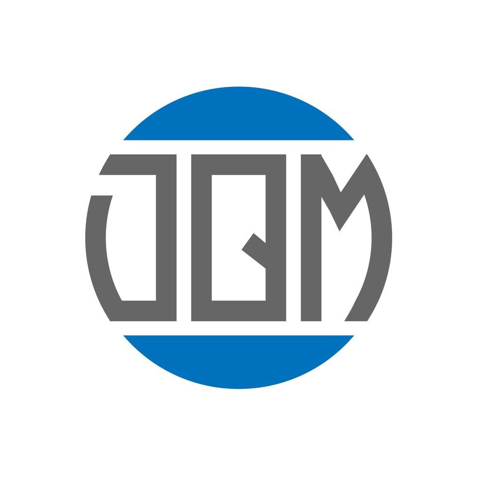 diseño de logotipo de letra dqm sobre fondo blanco. concepto de logotipo de círculo de iniciales creativas de dqm. diseño de letras dqm. vector