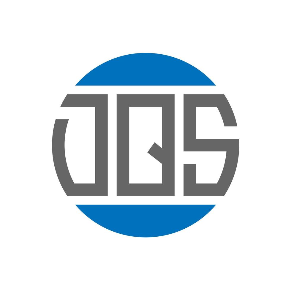 diseño de logotipo de letra dqs sobre fondo blanco. concepto de logotipo de círculo de iniciales creativas de dqs. diseño de letras dqs. vector