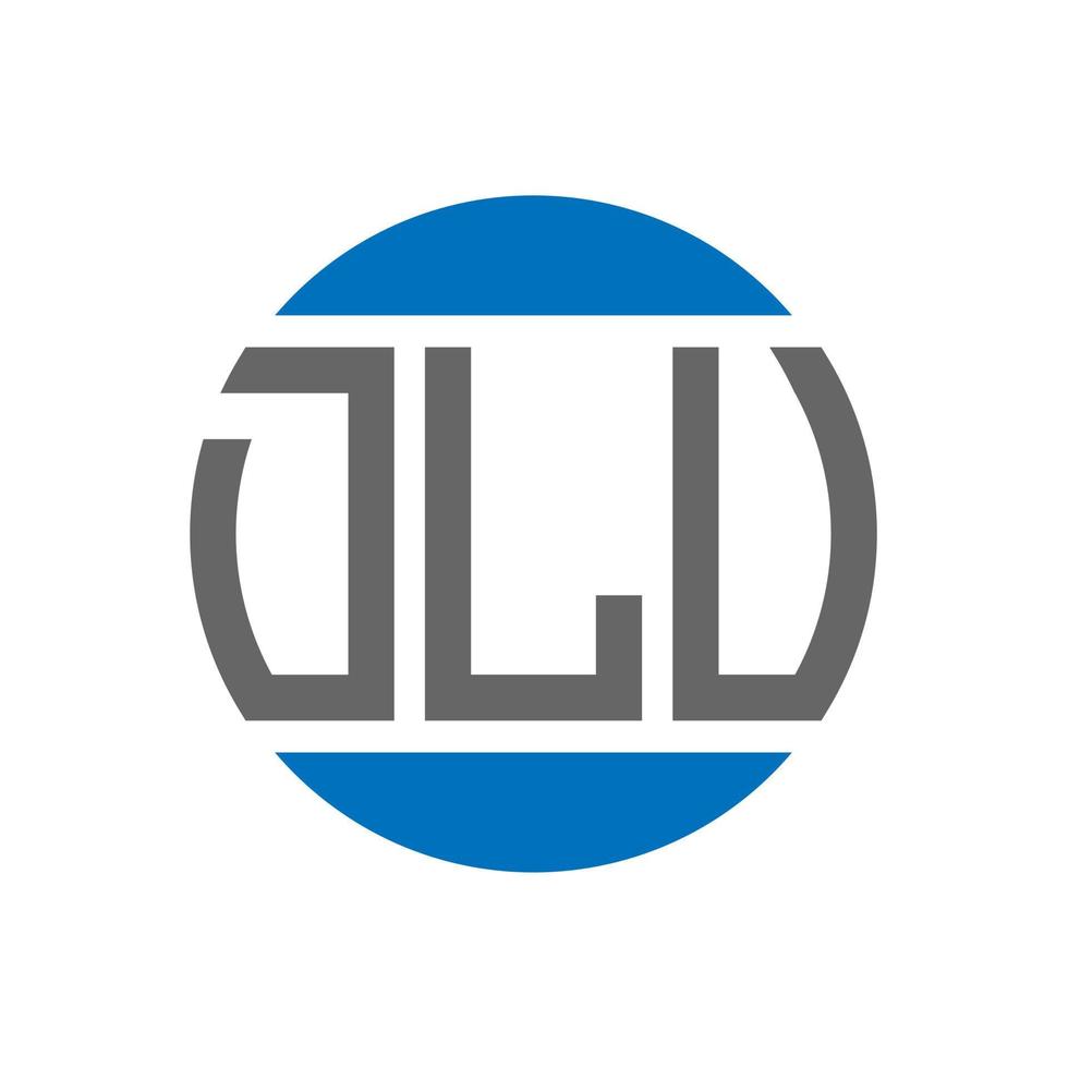 diseño de logotipo de letra dlv sobre fondo blanco. concepto de logotipo de círculo de iniciales creativas dlv. diseño de letras dlv. vector