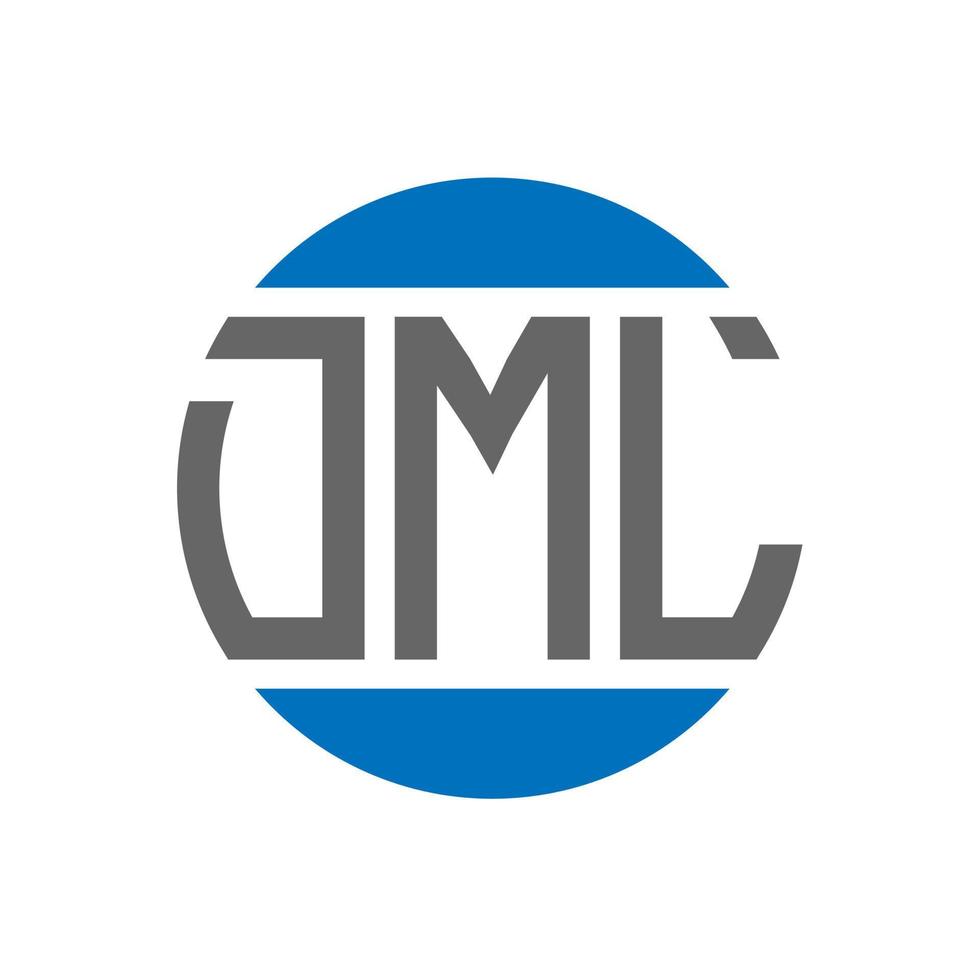 diseño de logotipo de letra dml sobre fondo blanco. concepto de logotipo de círculo de iniciales creativas dml. diseño de letras dml. vector