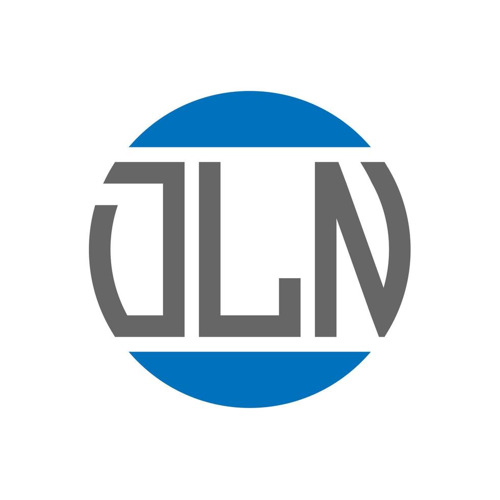 diseño de logotipo de letra dln sobre fondo blanco. concepto de logotipo de círculo de iniciales creativas dln. diseño de carta dln. vector