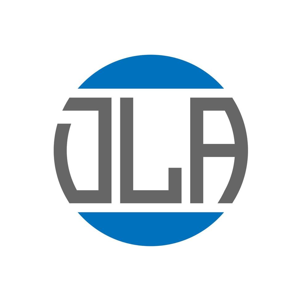 DLA letter logo design on white background. DLA creative initials circle logo concept. DLA letter design. vector