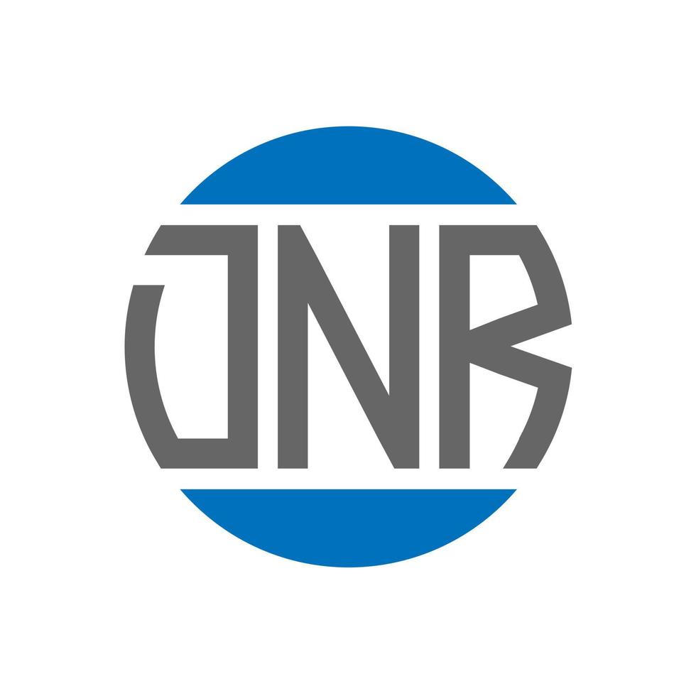 DNR letter logo design on white background. DNR creative initials circle logo concept. DNR letter design. vector