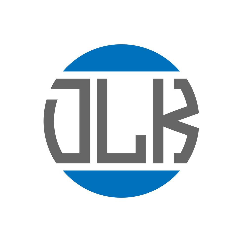 DLK letter logo design on white background. DLK creative initials circle logo concept. DLK letter design. vector