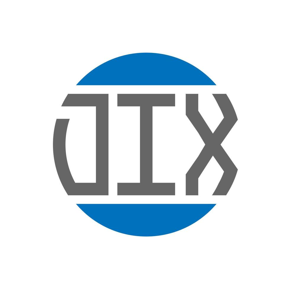 DIX letter logo design on white background. DIX creative initials circle logo concept. DIX letter design. vector