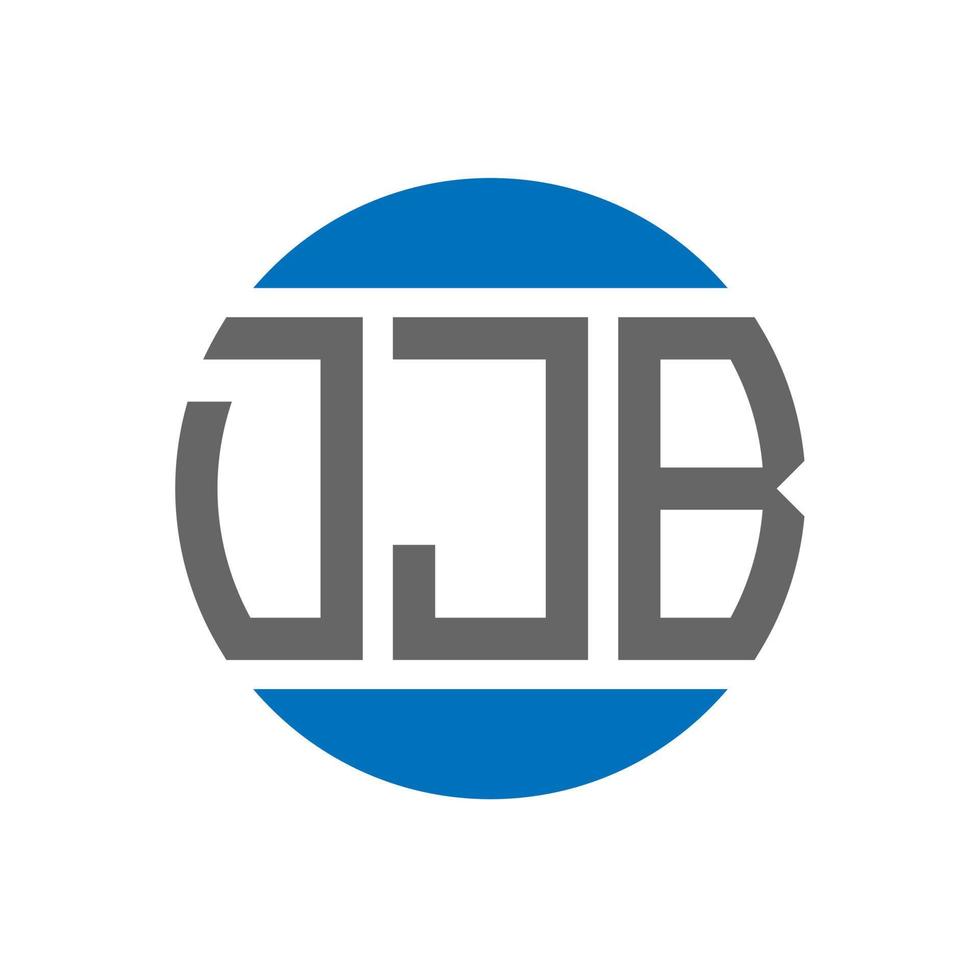 DJB letter logo design on white background. DJB creative initials circle logo concept. DJB letter design. vector