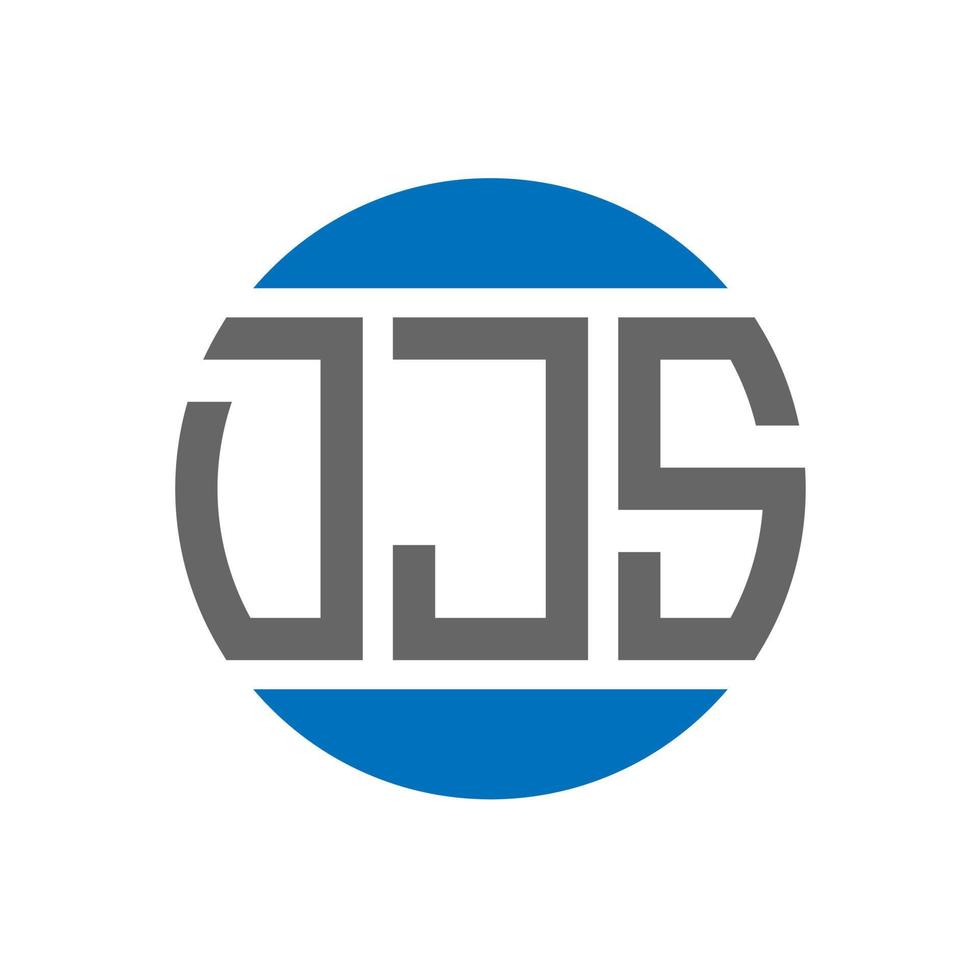 DJS letter logo design on white background. DJS creative initials circle logo concept. DJS letter design. vector