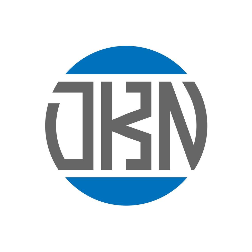 diseño de logotipo de letra dkn sobre fondo blanco. concepto de logotipo de círculo de iniciales creativas dkn. diseño de letras dkn. vector