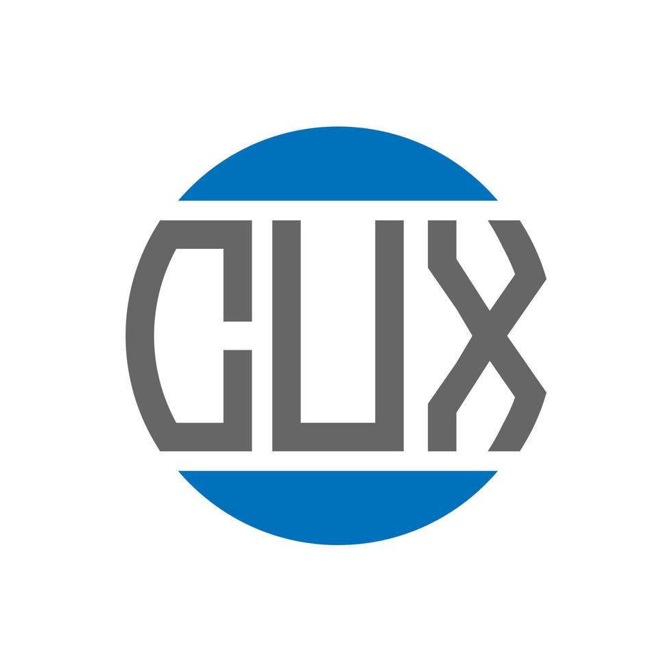 CUX letter logo design on white background. CUX creative initials circle logo concept. CUX letter design. vector