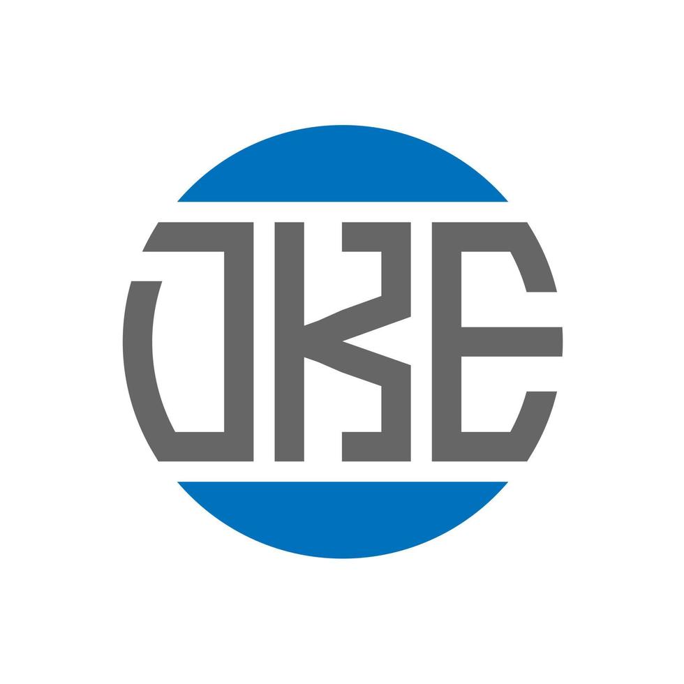 diseño del logotipo de la letra dke sobre fondo blanco. concepto de logotipo de círculo de iniciales creativas dke. diseño de letras dke. vector