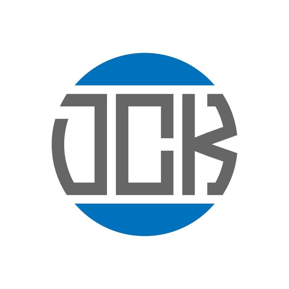 DCK letter logo design on white background. DCK creative initials circle logo concept. DCK letter design. vector