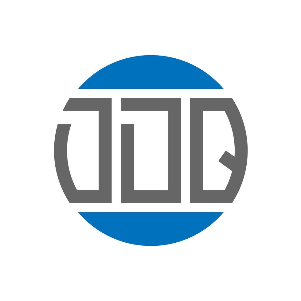 diseño de logotipo de letra ddq sobre fondo blanco. Concepto de logotipo de círculo de iniciales creativas ddq. diseño de letras ddq. vector