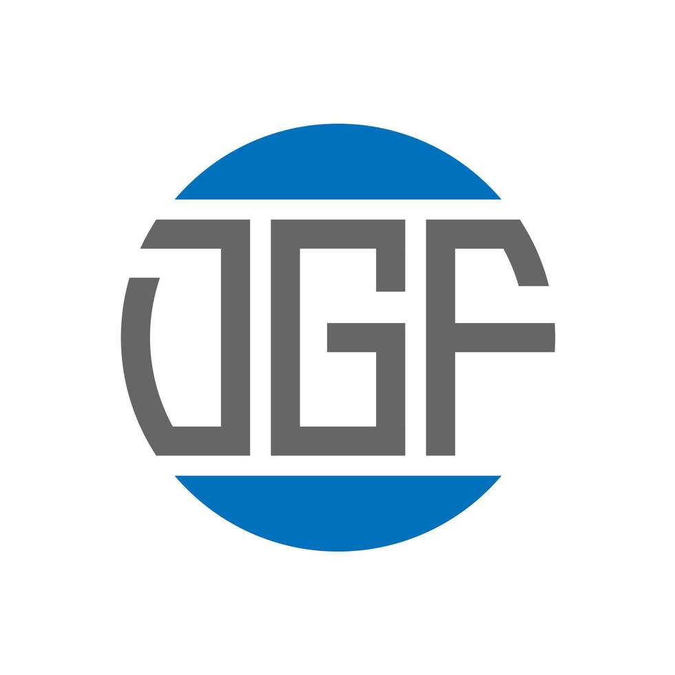 DGF letter logo design on white background. DGF creative initials circle logo concept. DGF letter design. vector