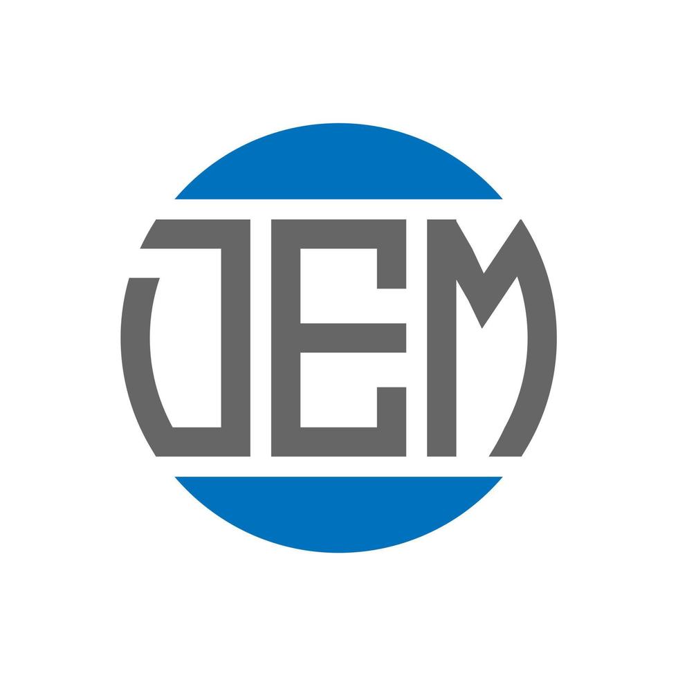 DEM letter logo design on white background. DEM creative initials circle logo concept. DEM letter design. vector