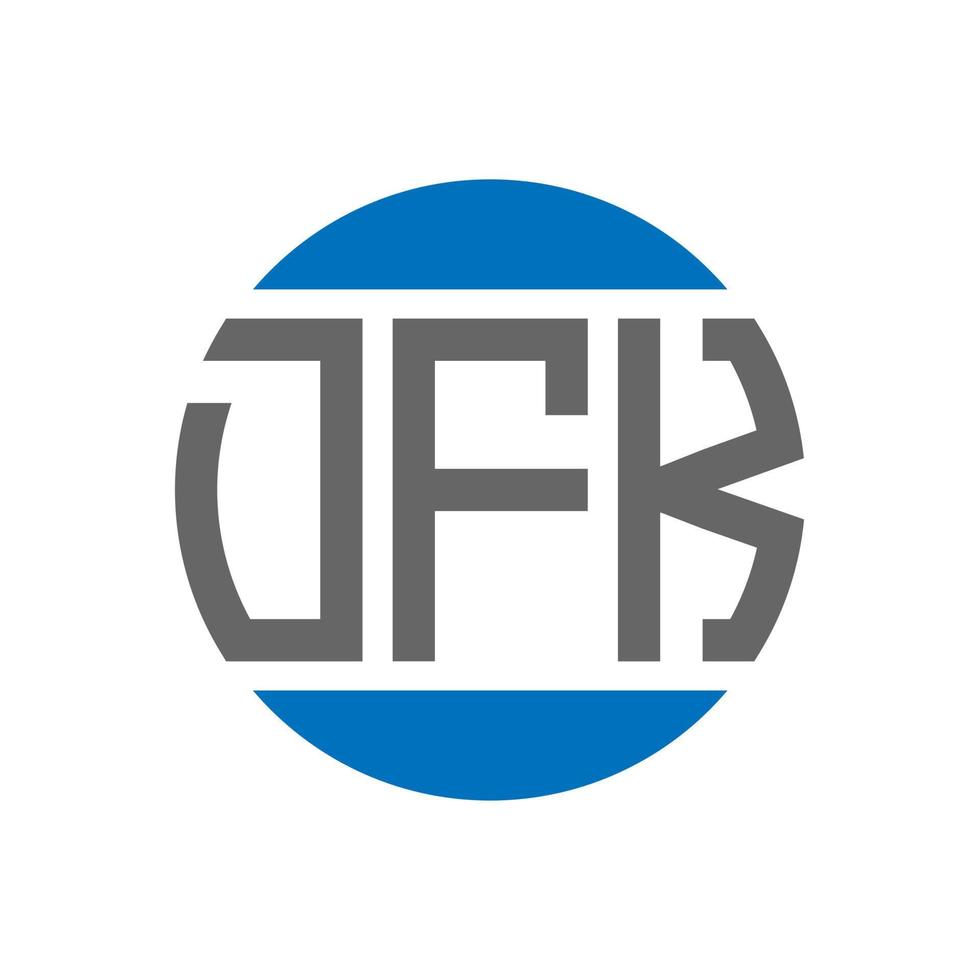 diseño de logotipo de letra dfk sobre fondo blanco. concepto de logotipo de círculo de iniciales creativas de dfk. diseño de letras dfk. vector