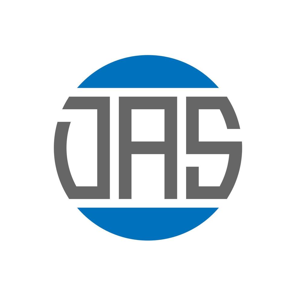 DAS letter logo design on white background. DAS creative initials circle logo concept. DAS letter design. vector