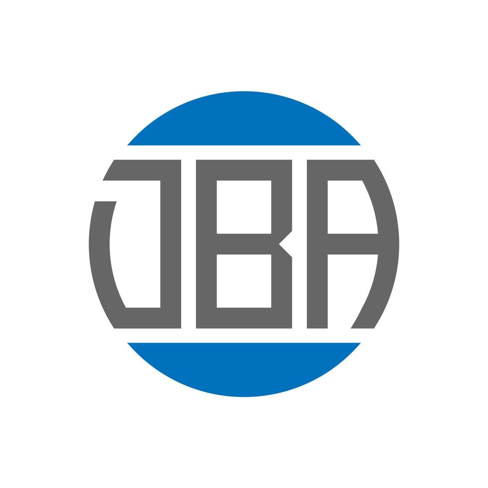 diseño de logotipo de letra dba sobre fondo blanco. Concepto de logotipo de círculo de iniciales creativas de dba. diseño de carta dba. vector
