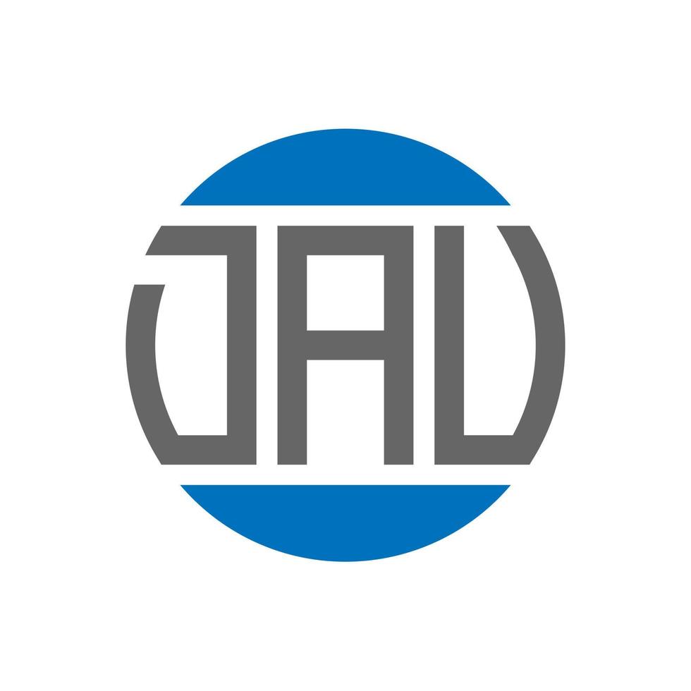 diseño de logotipo de letra dav sobre fondo blanco. concepto de logotipo de círculo de iniciales creativas dav. diseño de letras dav. vector