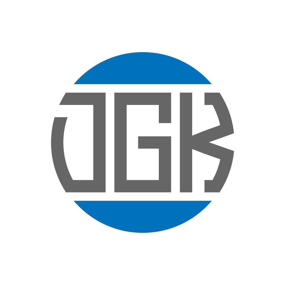 diseño de logotipo de letra dgk sobre fondo blanco. concepto de logotipo de círculo de iniciales creativas dgk. diseño de letras dgk. vector