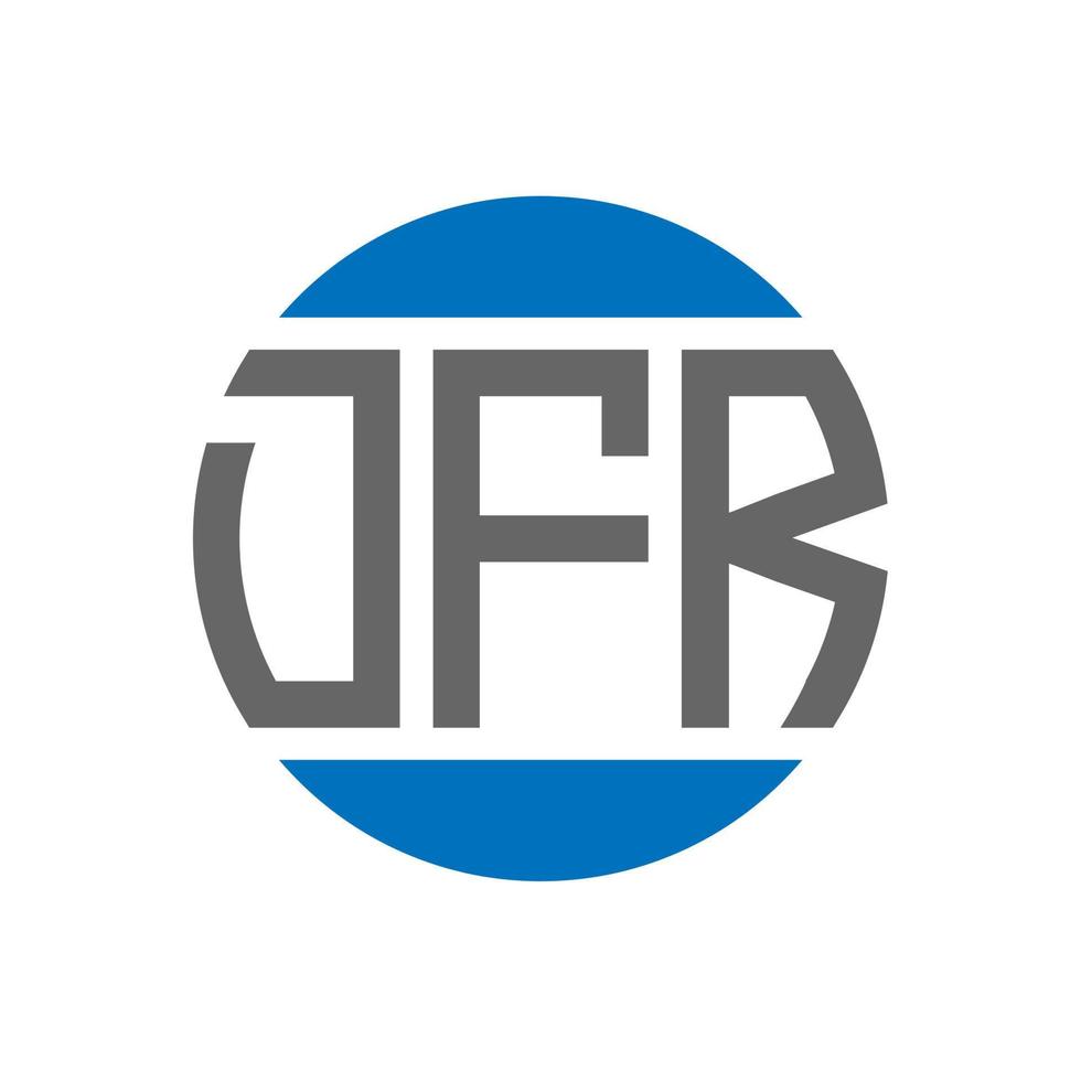 DFR letter logo design on white background. DFR creative initials circle logo concept. DFR letter design. vector