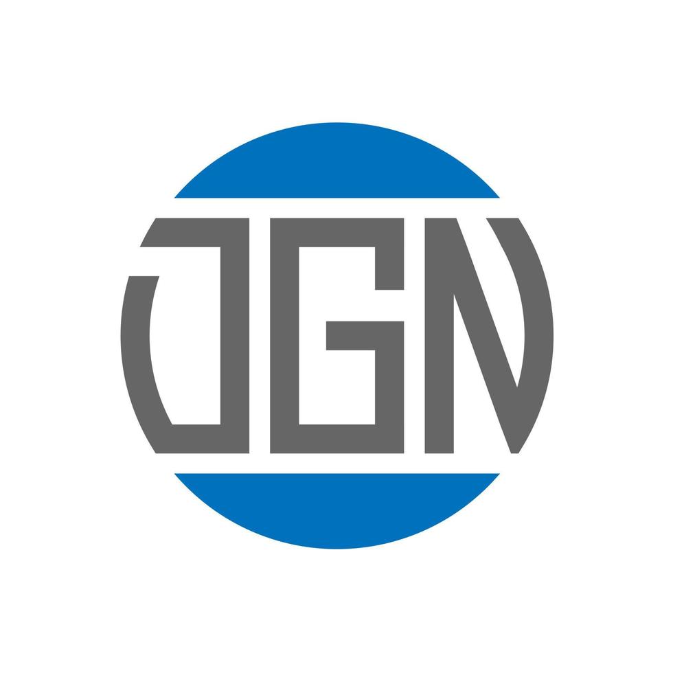 diseño de logotipo de letra dgn sobre fondo blanco. concepto de logotipo de círculo de iniciales creativas dgn. diseño de letras dgn. vector