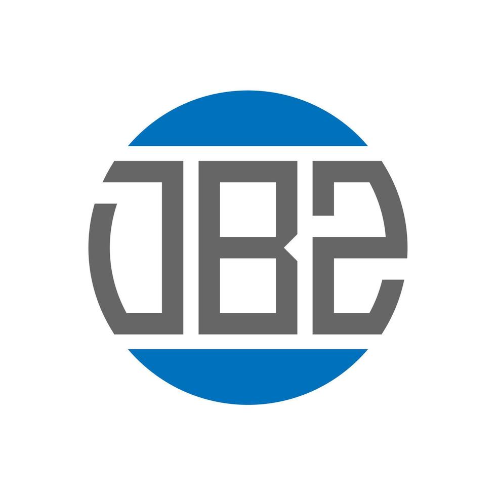diseño de logotipo de letra dbz sobre fondo blanco. concepto de logotipo de círculo de iniciales creativas de dbz. diseño de letras dbz. vector