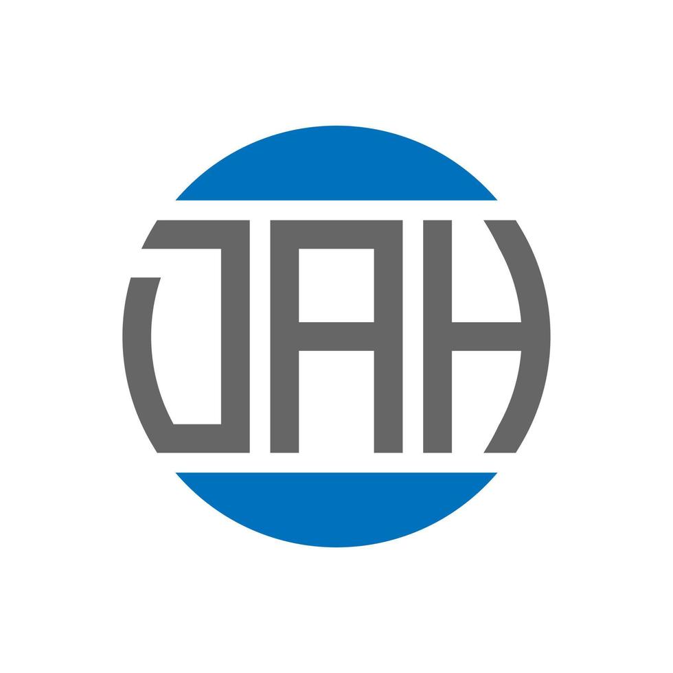 diseño de logotipo de letra dah sobre fondo blanco. concepto de logotipo de círculo de iniciales creativas dah. diseño de letras dah. vector