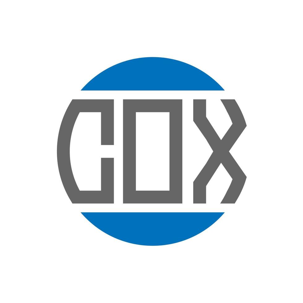 diseño de logotipo de letra cox sobre fondo blanco. concepto de logotipo de círculo de iniciales creativas de cox. diseño de letras cox. vector