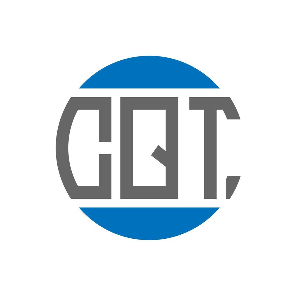 diseño de logotipo de letra cqt sobre fondo blanco. concepto de logotipo de círculo de iniciales creativas de cqt. diseño de letras cqt. vector