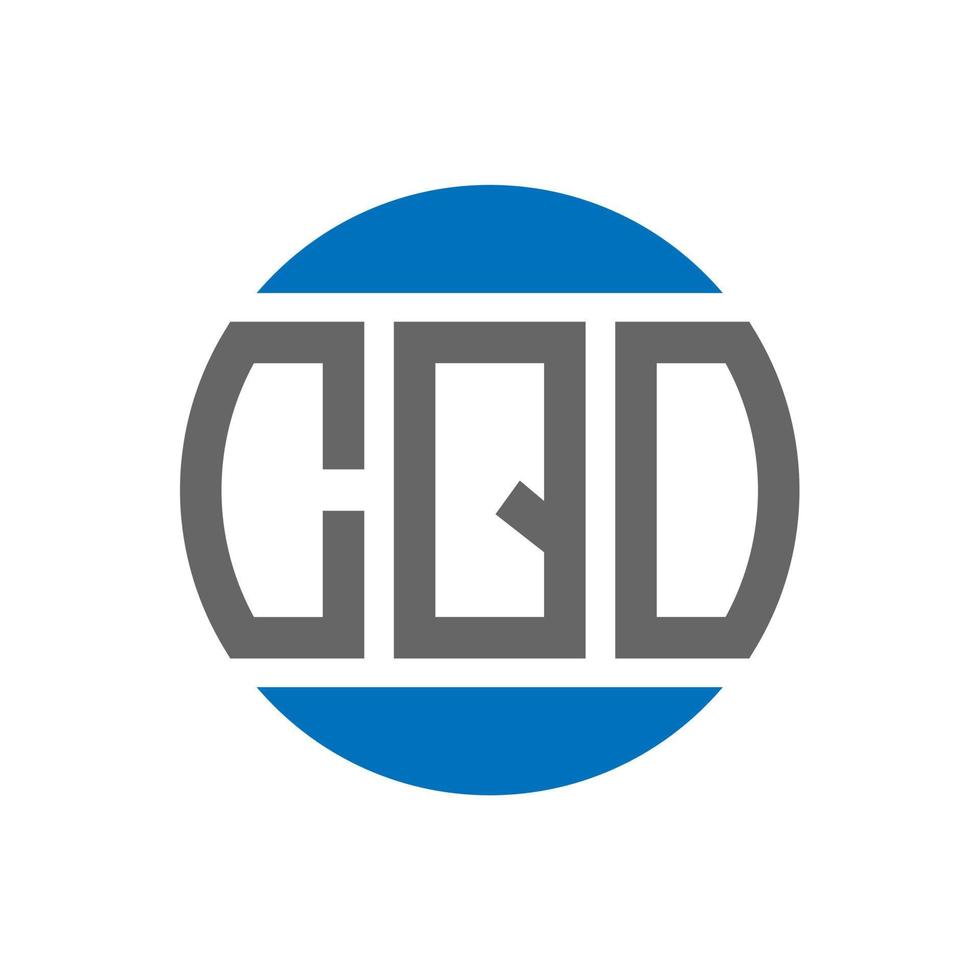 CQO letter logo design on white background. CQO creative initials circle logo concept. CQO letter design. vector
