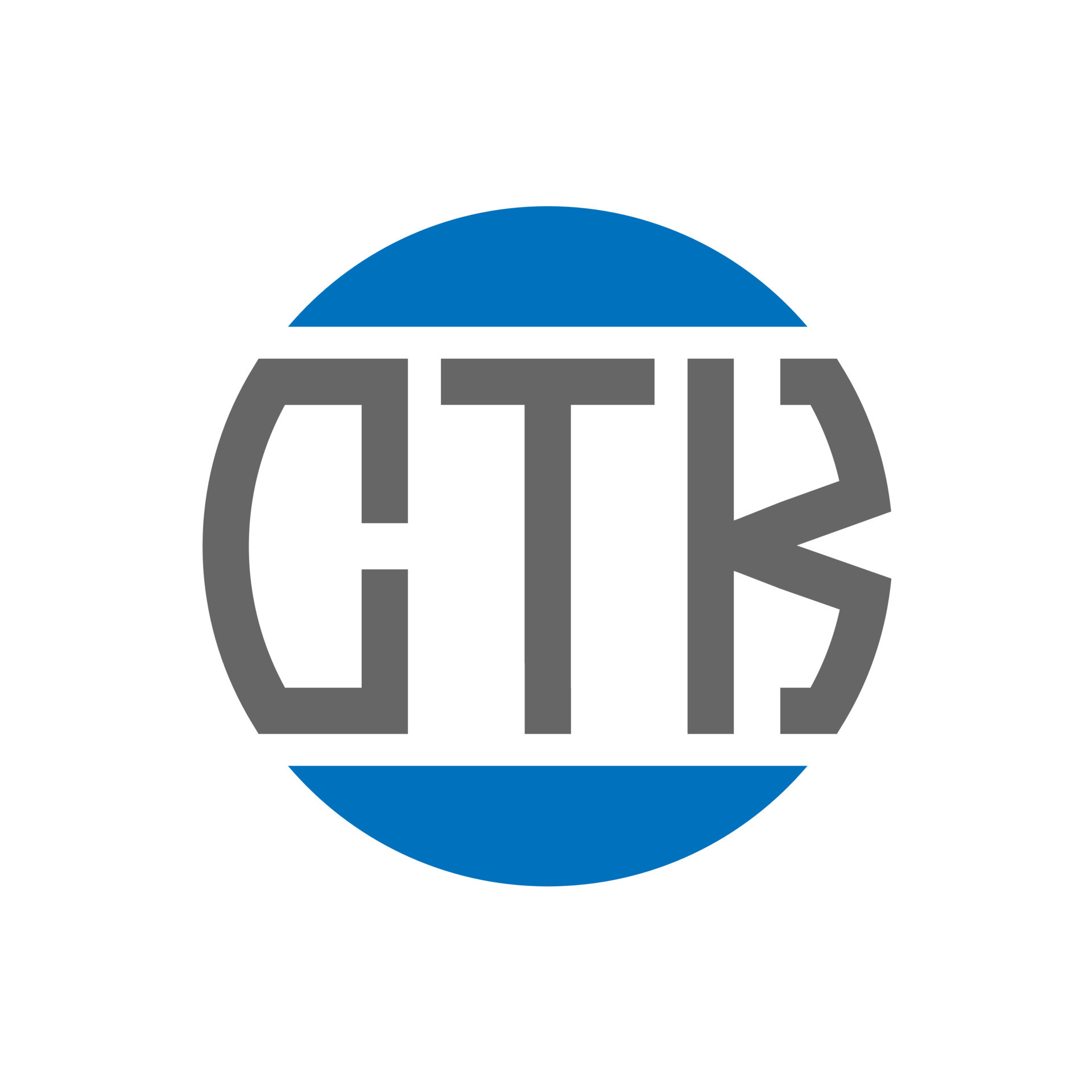 CTK letter logo design on white background. CTK creative initials