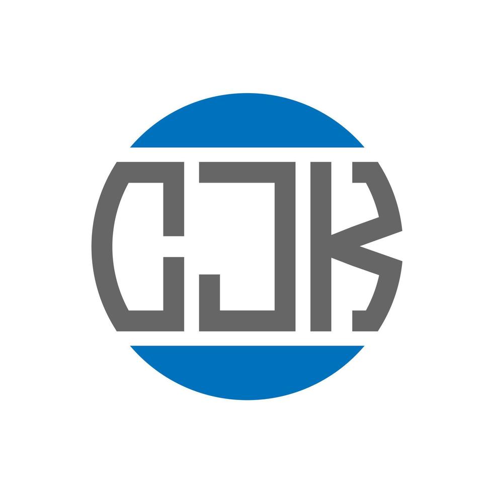 CJK letter logo design on white background. CJK creative initials circle logo concept. CJK letter design. vector