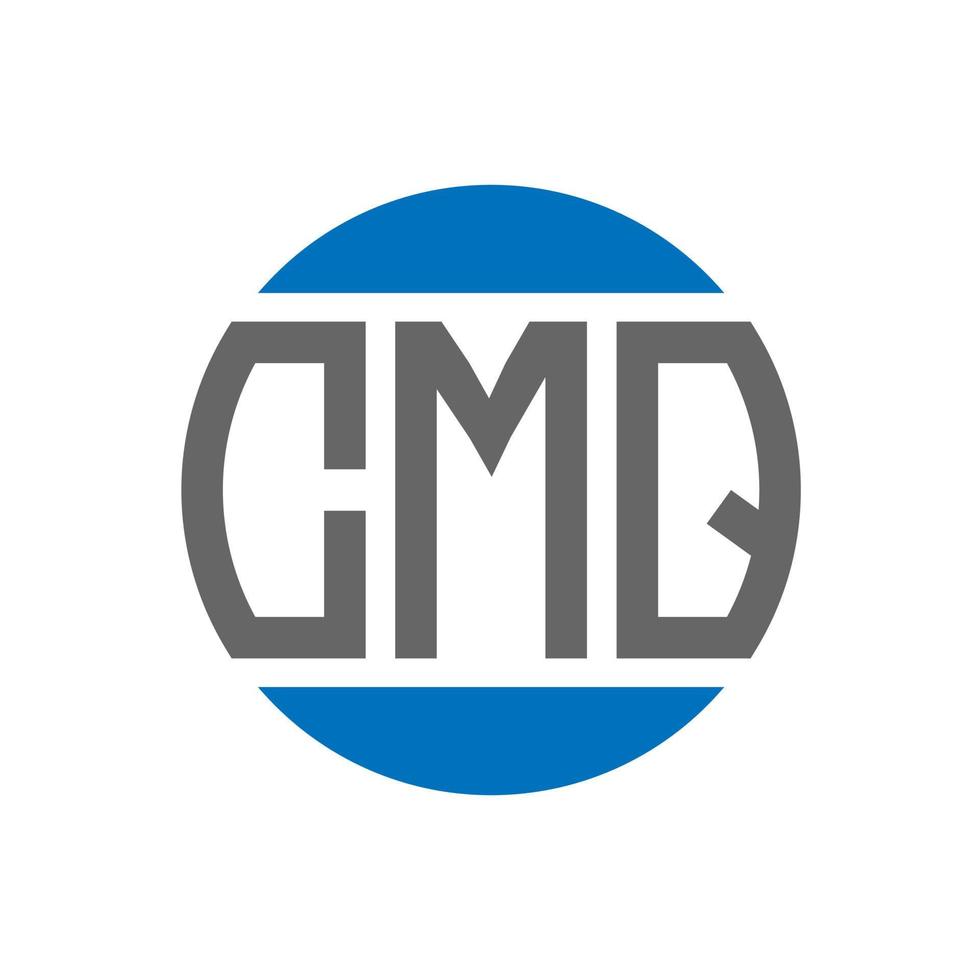 CMQ letter logo design on white background. CMQ creative initials circle logo concept. CMQ letter design. vector