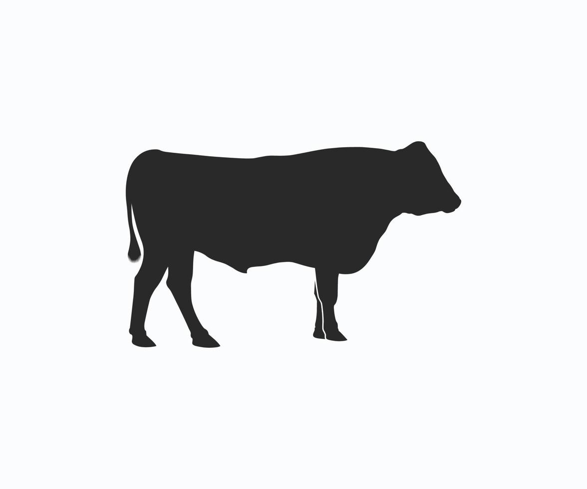 wagyu bull vector icon template, Silhouette wagyu cow vector icon template