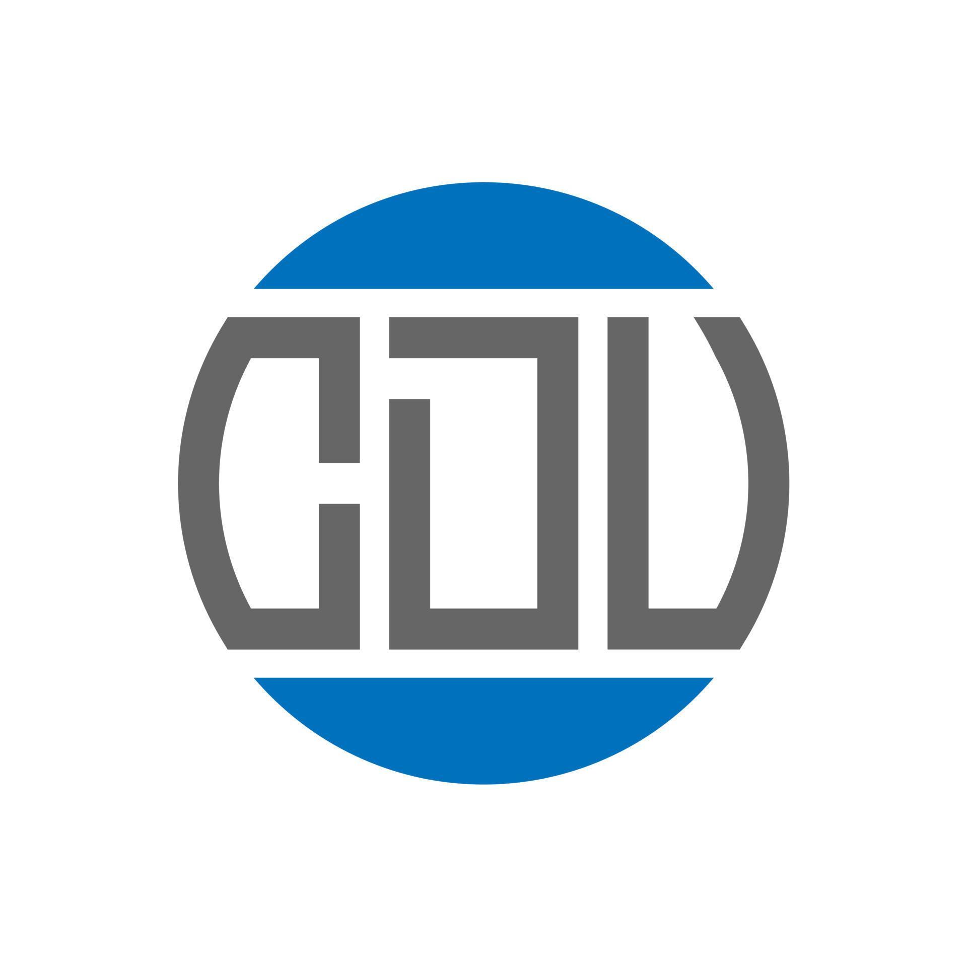 CDU letter logo design on white background. CDU creative initials