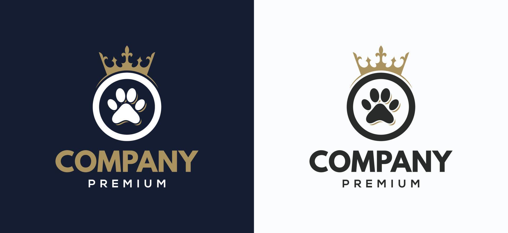 King dog vector logo design inspiration template