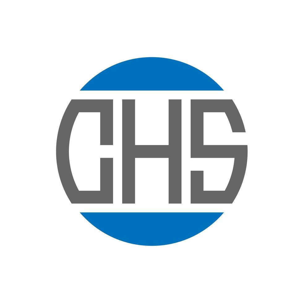 CHS letter logo design on white background. CHS creative initials circle logo concept. CHS letter design. vector