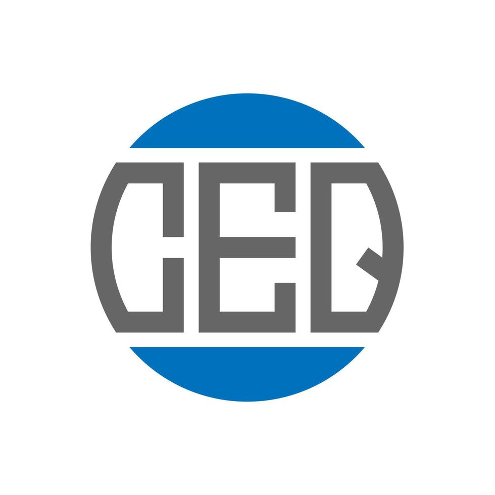 diseño de logotipo de letra ceq sobre fondo blanco. concepto de logotipo de círculo de iniciales creativas ceq. diseño de letras ceq. vector