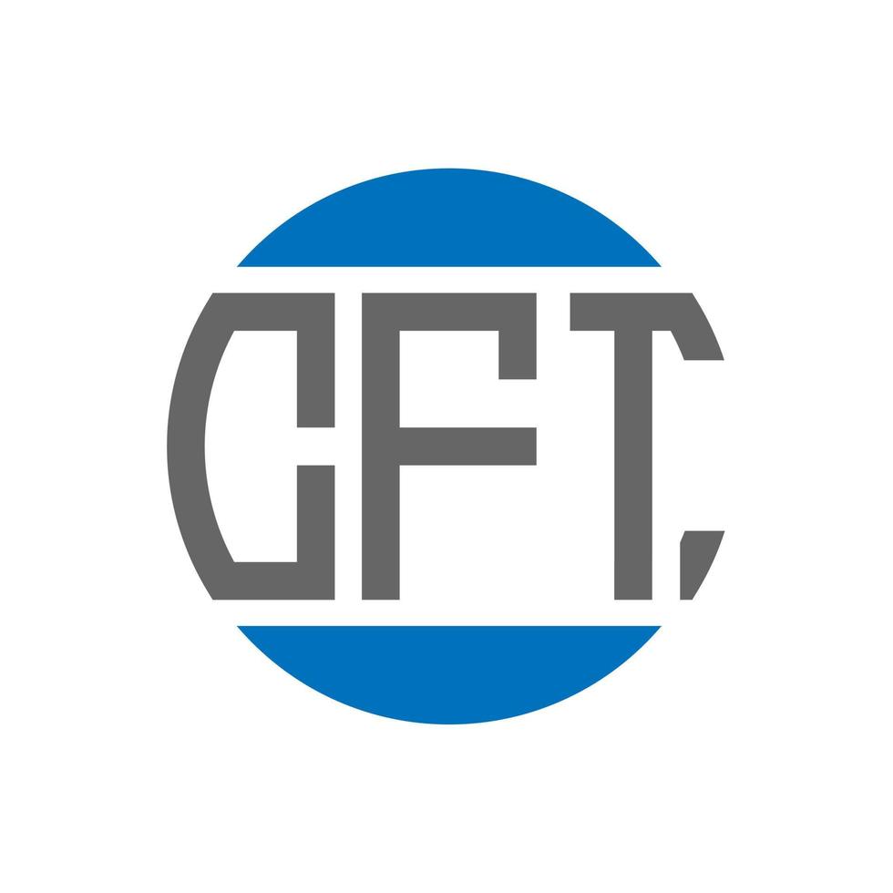 CFT letter logo design on white background. CFT creative initials circle logo concept. CFT letter design. vector