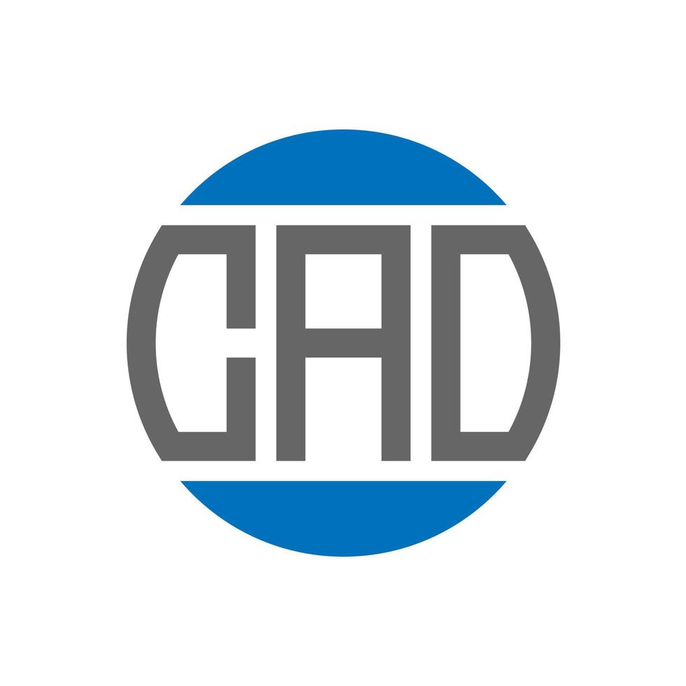 CAD letter logo design on white background. CAD creative initials circle logo concept. CAD letter design. vector