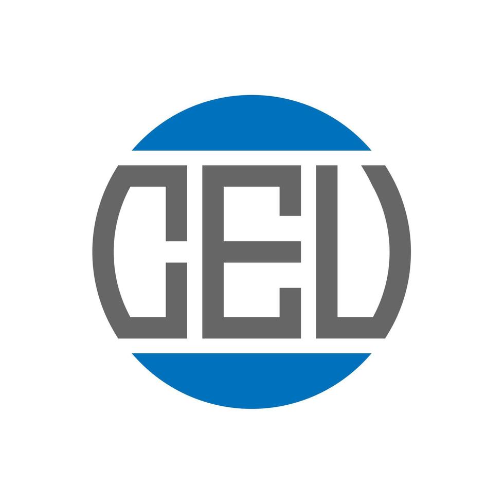 diseño de logotipo de letra ceu sobre fondo blanco. concepto de logotipo de círculo de iniciales creativas ceu. diseño de letras ceu. vector