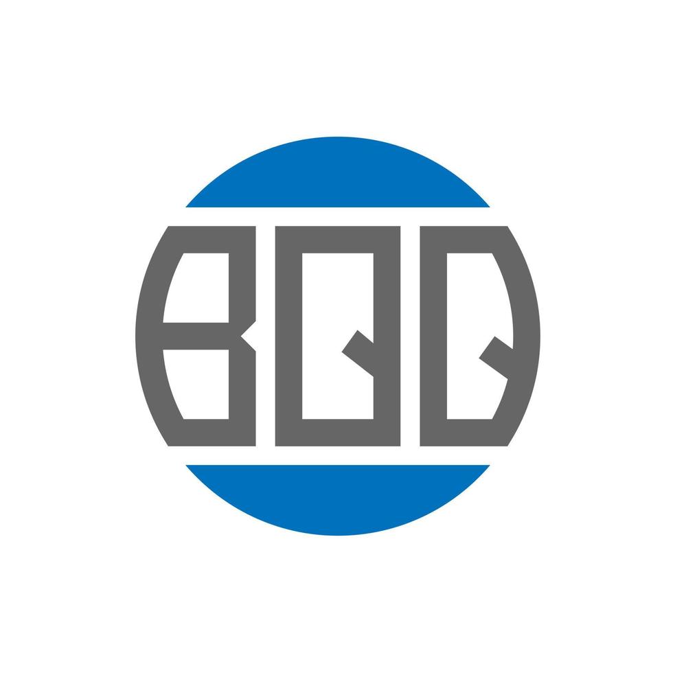 diseño de logotipo de letra bqq sobre fondo blanco. concepto de logotipo de círculo de iniciales creativas de bqq. diseño de letras bqq. vector