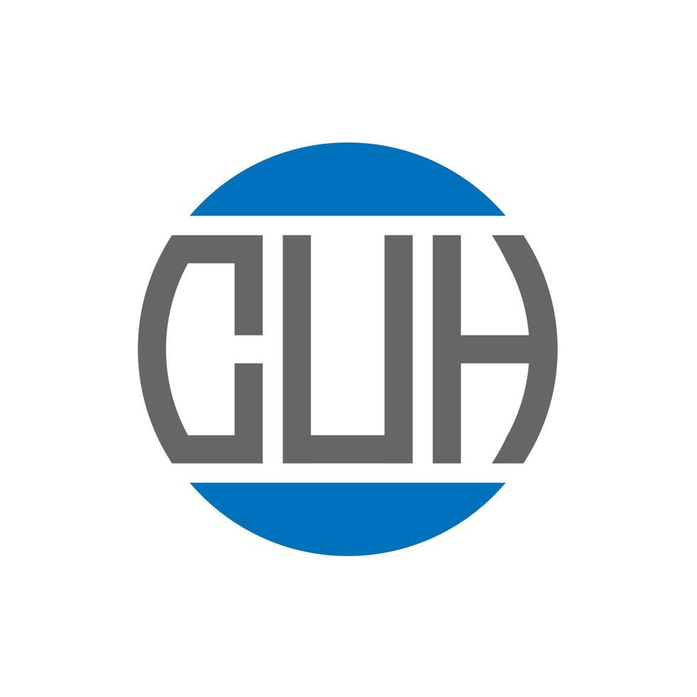 CUH letter logo design on white background. CUH creative initials circle logo concept. CUH letter design. vector